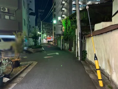小岩　インフィニティへの道順 8／10：T字路を越えて直進を続けます。