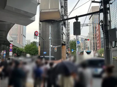ソウへの道順 5／9：ガードをくぐり横断歩道を渡り直進を続けます。