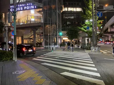 パズルへの道順 4／10：横断歩道を渡ると左手にマクドナルドが出てくるのでそのまま直進します。