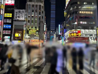ラブピアへの道順 4／12：「歌舞伎町」の交差点に出たら横断歩道を正面に渡ります。