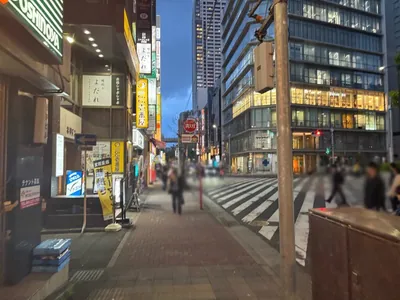 セレーネへの道順 14／16：横断歩道を渡ります。