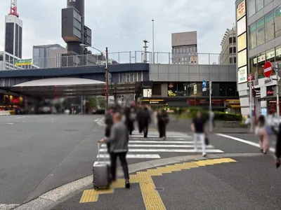 予詩 （ヨシ）への道順 3／10：一つ目の横断歩道を渡って直進を続けます。