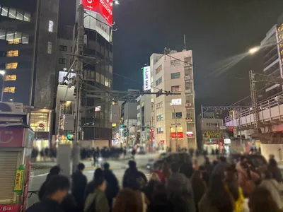 アイリスへの道順 3／8：交番の目の前の横断歩道を渡ります。