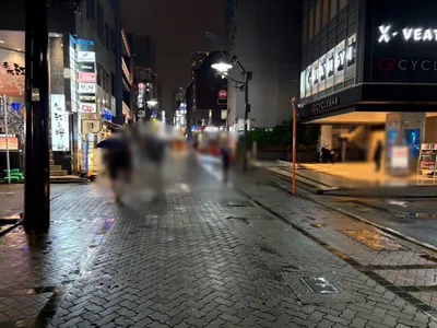 アネックスラウンジへの道順 6／8：右手の一つ目の路地を越えて直進を続けます。