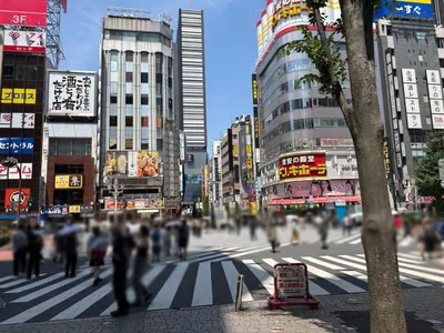 エンジェルルミエルへの道順 4／15：「歌舞伎町」の交差点に出たら横断歩道を渡ります。