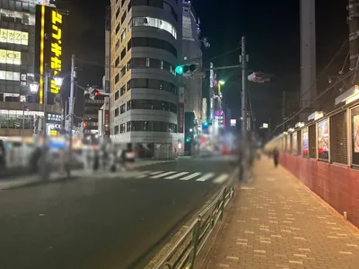 オズへの道順 3／6：しばらく直進をすると信号が出てくるので信号を進行方向左に渡ります。